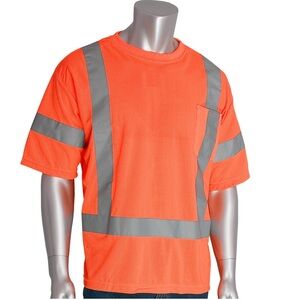 NWT Rugged Blue orange class 3 type R high visibility work short sleeve tshirt‎